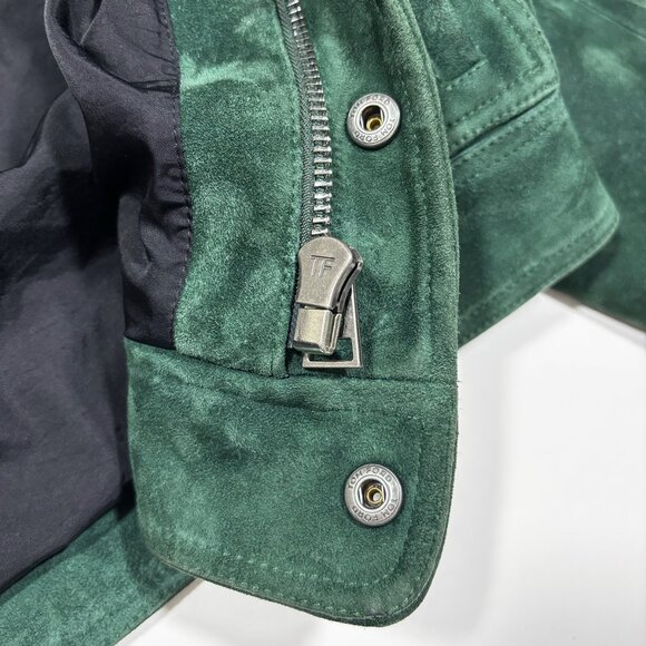 TOM FORD Suede Western Jacket Emerald Green Size 54 - Picture 10 of 12